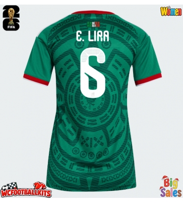 Mexico Erik Lira #6 Replica Home Stadium Shirt for Women World Cup 2026 Short Sleeve